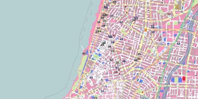 地图。特拉维夫的街道