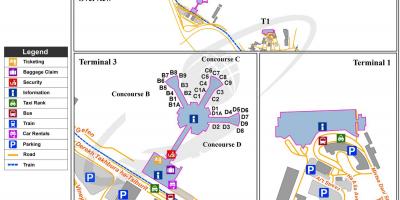 本古里安国际机场的地图